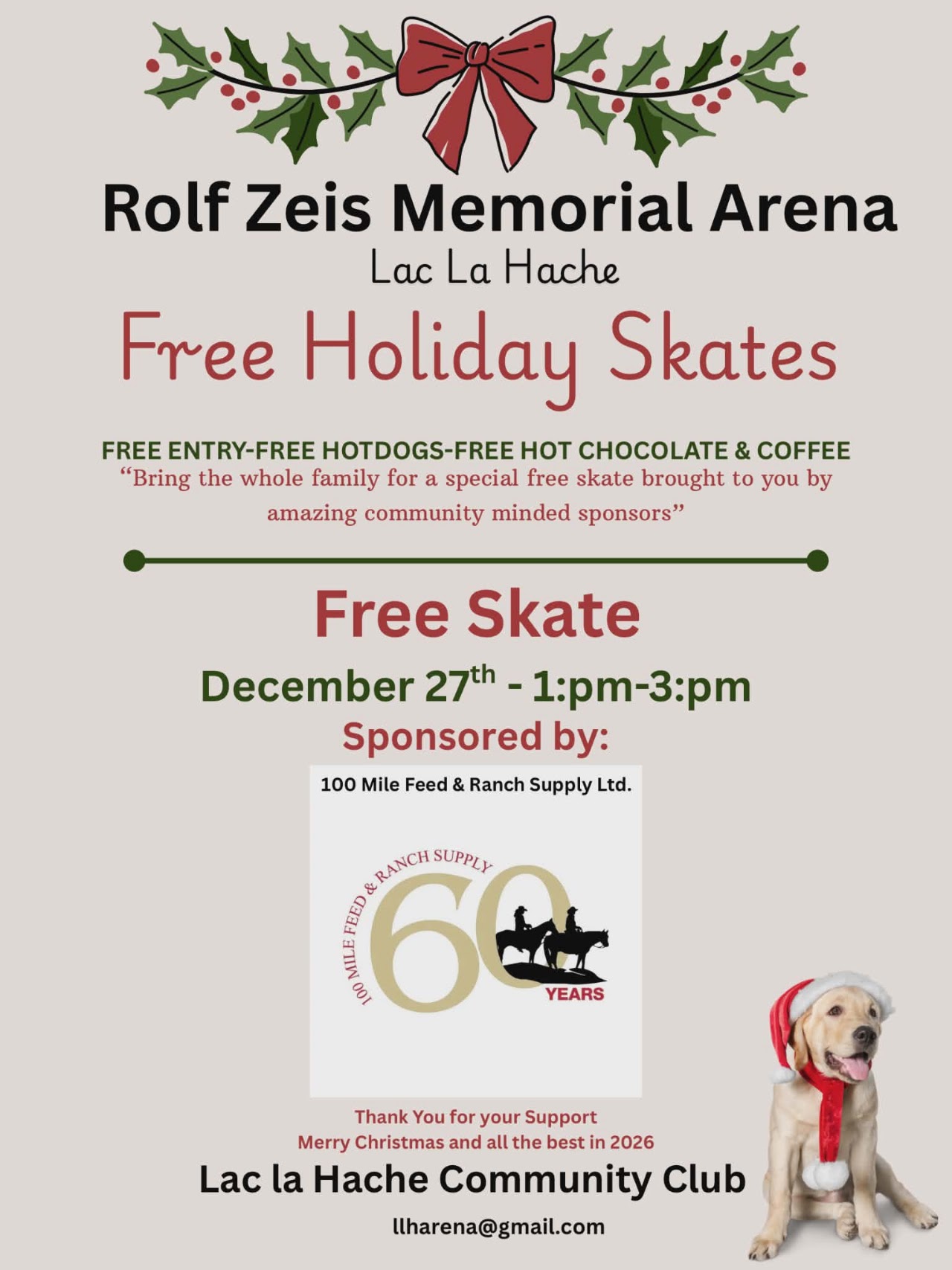 Free Holiday Skate poster
